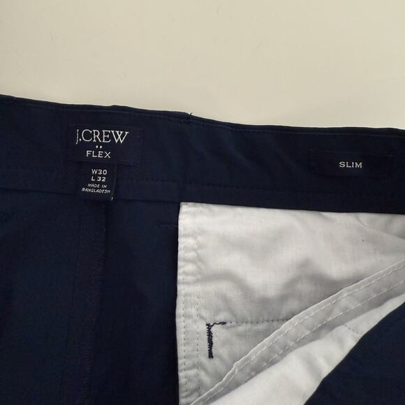 J.Crew Mens Tech Slim Chino Pants Navy Blue - 30x27 - Picture 5 of 9